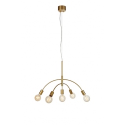 CYGNUS lampa wisząca pięcioramienna złota 70cm