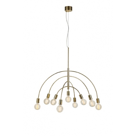LAVELLO lampa wisząca 9 żarówek mosiężna 95cm Markslojd