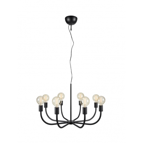 AMISTOSO lampa wisząca ośmioramienna czarna 76,5cm Markslojd