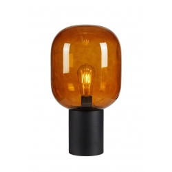 BROOKLYN lampa stołowa 44cm czarna brązowa