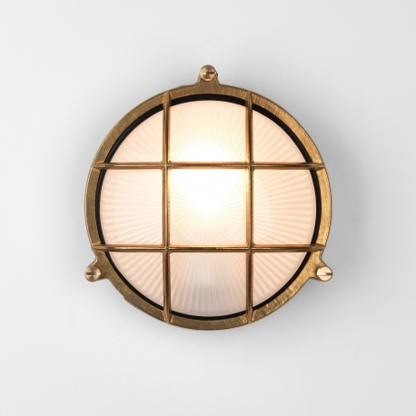 Thurso okrągła kinkiet plafon zewnętrzny naturalny mosiądz zewnętrzny IP44 Astro Lighting