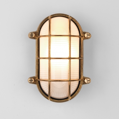 Thurso Oval kinkiet plafon zewnętrzny naturalny mosiądz zewnętrzny IP44 Astro Lighting