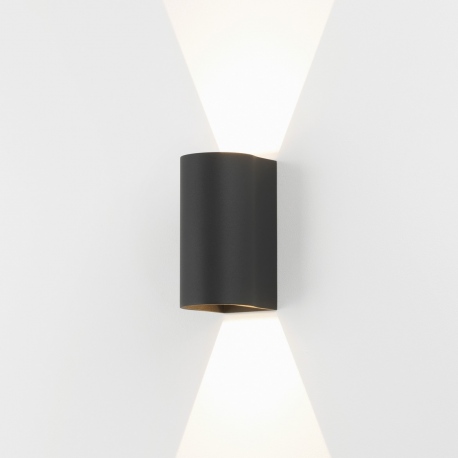 Dunbar 16cm LED kinkiet 3000K czarny z fakturą IP65 Astro Lighting