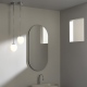 Kiwi lampa wisząca lampa wisząca szklana LED 2700K 13cm polerowany chrom IP44 Astro Lighting
