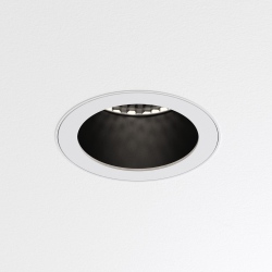 Pinhole Slimline okrągła Flush nieruchoma atest p.poż IP65 oprawa wpuszczana matowy biały IP65
