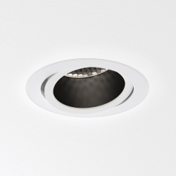 Pinhole Slimline okrągła Flush ruchoma atest p.poż oprawa wpuszczana matowy biały IP20