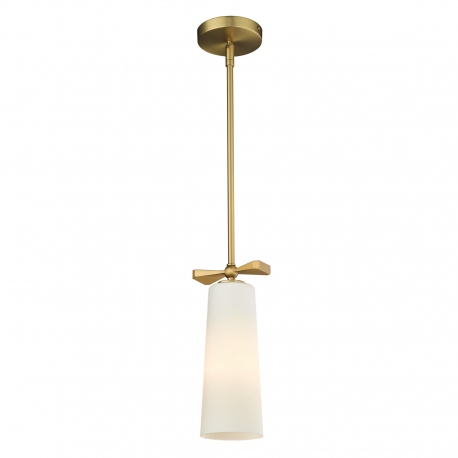 BOW lampa wisząca mosiężna biały klosz 10cm COSMOLight