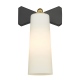 BOW kinkiet czarna mosiężna biały klosz 14cm COSMOLight