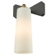 BOW kinkiet czarna mosiężna biały klosz 14cm COSMOLight