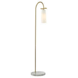 BOW lampa stojąca marmurowa szklana mosiężna