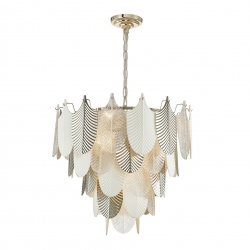 PALERMO Lampa wisząca boho stal szkło 76cm
