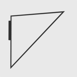 Origami Vertical kinkiet plafon LED biały, czarny, szary, złoty, czerwony Ramko