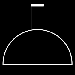 Demi lampa wisząca geometryczna LED 121cm biała czarna szara złota czerwona