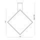 Rombo lampa wisząca geometryczna LED 117cm różne kolory Ramko 3000K