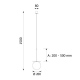Cotton minimalistyczna lampa wisząca z kloszem 20cm różne kolory Cleoni