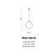 WHITE BALL 20cm lampa wisząca szklana kula Azzardo
