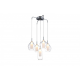 Amber MILANO 5 przezroczysta lampa wisząca szklana z pięcioma kloszami Azzardo
