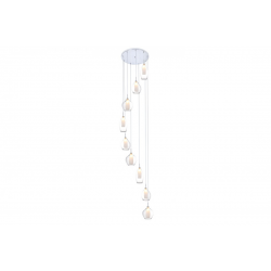 Amber MILANO 9 przezroczysta lampa wisząca szklana długa