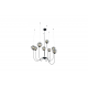 CONFLUX 8 lampa wisząca szare klosze 70cm Azzardo