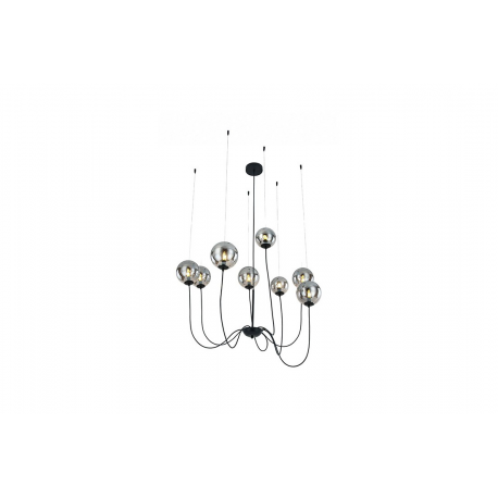 CONFLUX 8 lampa wisząca szare klosze 70cm Azzardo