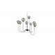 CONFLUX 8 lampa wisząca szare klosze 70cm Azzardo