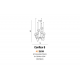 CONFLUX 8 lampa wisząca szare klosze 70cm Azzardo
