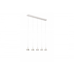 DALMATIA 5 biała lampa wisząca LED na listwie 80cm
