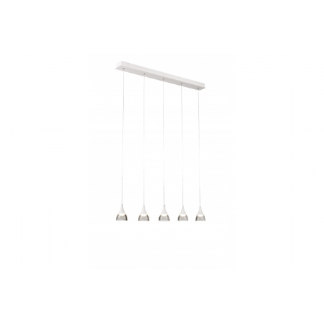 DALMATIA 5 biała lampa wisząca LED na listwie 80cm Azzardo