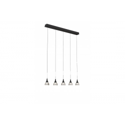 DALMATIA 5 czarna lampa wisząca LED na listwie 80cm