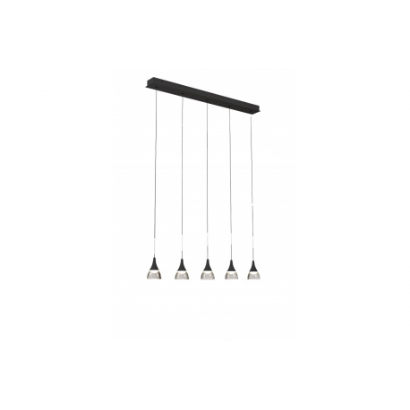 DALMATIA 5 czarna lampa wisząca LED na listwie 80cm Azzardo