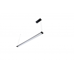 FLASH 132cm czarny lampa wisząca podwójna listwa LED obrotowa