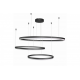 HALO 100cm+80cm+60cm czarna lampa wisząca trzy obręcze LED Azzardo