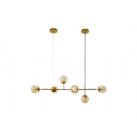 HELIOS 6 złota lampa wisząca podłużna 120cm Azzardo