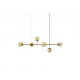 HELIOS 6 złota lampa wisząca podłużna 120cm Azzardo