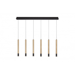 IZOLDA 6 lampa wisząca drewniana LED