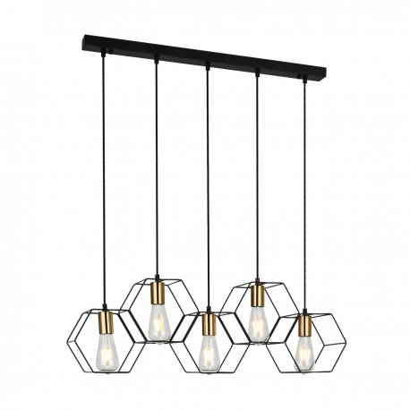 Aina lampa wisząca geometryczna 5 żarówek na listwie Italux
