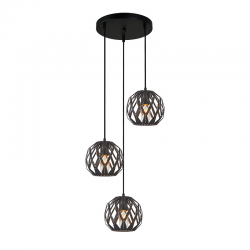 Hilo lampa wisząca czarna ażurowa 44cm