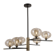 Mesta lampa wisząca szklana złota 72cm Italux