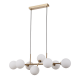 Mirellio lampa wisząca miodowy mosiądz szklane kule 82cm Italux