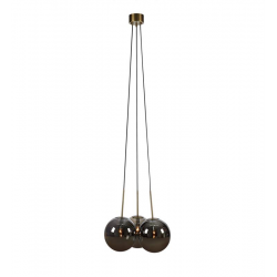 DIONE lampa wisząca okrągła szara patyna szklane kule