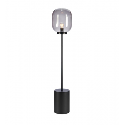 BROOKLYN lampa podłogowa czarna szara szklana 131cm wys