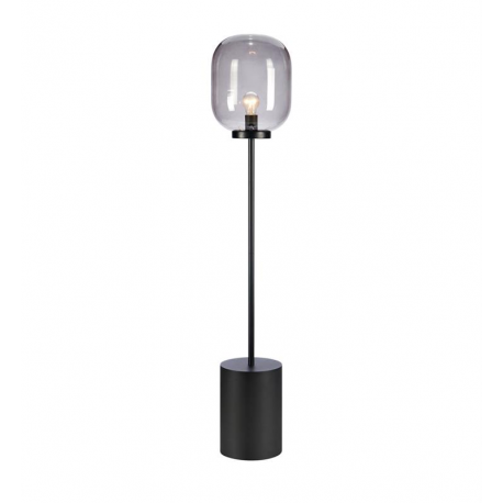 BROOKLYN lampa podłogowa czarna szara szklana 131cm wys Markslojd