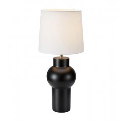 SHAPE lampa stołowa biała czarny abażur