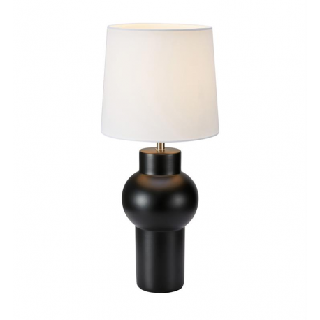 SHAPE lampa stołowa biała czarny abażur Markslojd