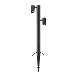 GARDEN 24 Pole Cylinder czarny 2 reflektory zewnętrzne LED