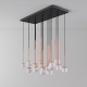 Cotton Panel minimalistyczna lampa wisząca na prostokącie 99x40cm z 23 kloszami różne kolory Cleoni