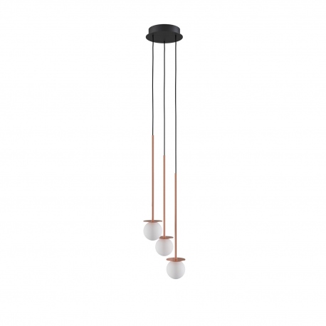 Cotton panel lampa wisząca z trzema kloszami 10cm na kole różne kolory Cleoni