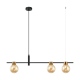 Bletter lampa wisząca podłużna szklana czarno złota 91cm Italux