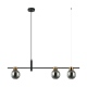 Bletter lampa wisząca podłużna szklana czarno złota szare klosze 91cm Italux