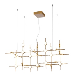 Provenza lampa wisząca złota duża konstrukcja 104x58x83cm